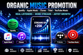 promote your music on spotify apple music itunes and tidal to targeted listeners