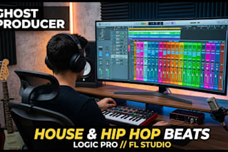 custom produce house or hip hop beats with live instruments