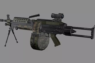 create 3d weapon models, swords, game assets, props and cosplay items