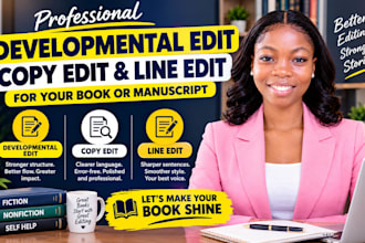 book editing with developmental copy and line editing your manuscript