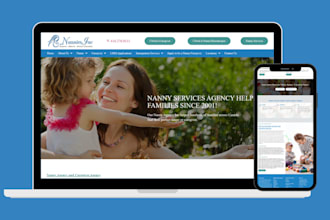 build modern nanny agency website babysitting website childcare nanny website