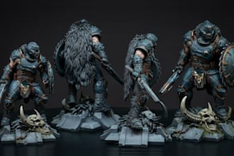 3d print and paint miniature warhammer model statue resin printing action figure