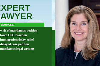 write a writ of mandamus petition to force uscis action on your delayed case