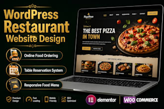 design a responsive wordpress restaurant website with online ordering