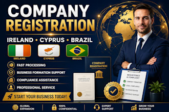 register your company in ireland, cyprus, and brazil