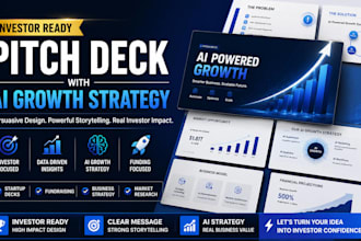 create an investor ready startup pitch deck with ai growth strategy
