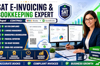 do sat einvoicing bookkeeping on aspel contpaqi zoho books quickbooks