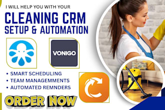 setup octopuspro vonigo and commusoft for commercial cleaning business automatio