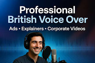 fix your video with clear, professional british voice over fast delivery