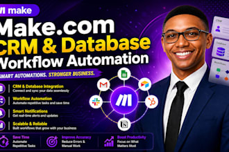 build make com workflow automations CRM pipelines and API integrations
