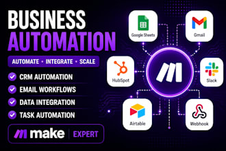 build custom business automation workflows with make com
