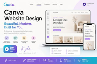 canva website design, portfolio website design, creative website design on canva