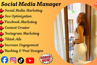 be your social media manger content creator instagram marketing marketing manage