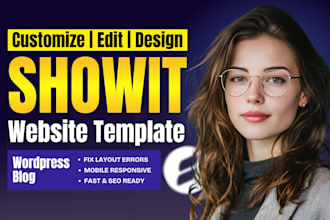 edit showit website template design, customize or redesign showit blog website