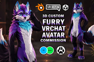 custom vrchat avatar furry avatar, vrc avatar 3d vr character nsfw 3d model vrc
