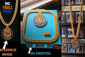 do custom 3d hypechain with cuban link , keychain pendant 3d logo 3mf printable