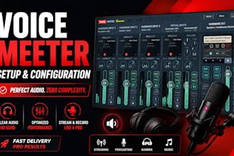 professionally set up voicemeeter for obs streaming audio