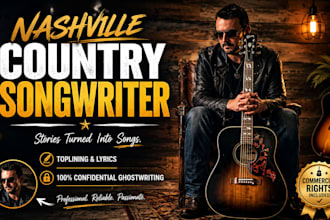 be your nashville country songwriter topliner and ghostwriter for country lyrics