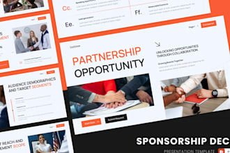 create branded sponsorship proposal, sponsorship deck design investor pitch deck