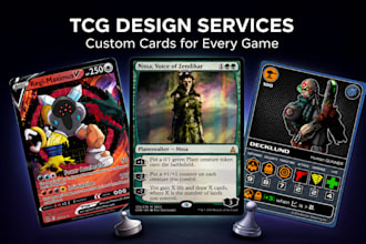 design trading card game, ccg mtg ttrpg pokemon tcg card template fantasy cards