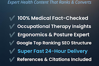 write SEO blog posts for occupational therapy and rehabilitation clinics