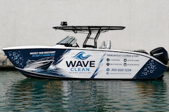create professional custom boat, yacht, and any  vehicle wrap design