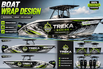 create professional custom boat, yacht, and any  vehicle wrap design