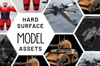 create hard surface modeling game asset weapon vehicle and armor in blender ue5