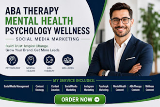 be your aba therapy, mental health, psychology wellness social media marketing