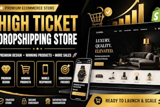design  high ticket website high ticket store high ticket dropshipping store