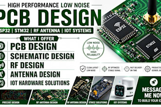 design high performance low noise pcb for esp32 stm32 rf antenna and iot systems