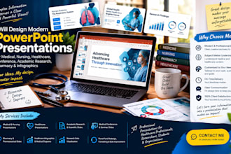 design modern PPT presentation medical, nursing or healthcare, conference