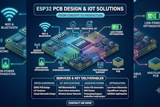 design esp32 iot pcb with wifi bluetooth firmware sensor integration pcb layout