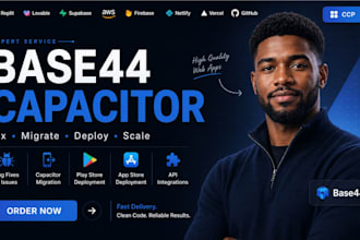 build and fix your base44 app, capacitor ios android mvp