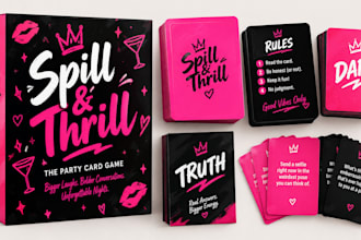 party card game design adult game, drinking card, couples card, card box mockup