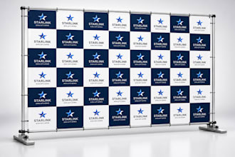 design custom step and repeat backdrop banner for events and branding
