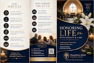design a funeral flyer funeral program obituary church event flyer