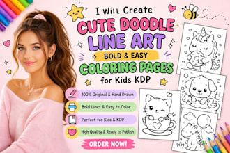design amazon kdp kids coloring book pages and activity book cover design puzzle