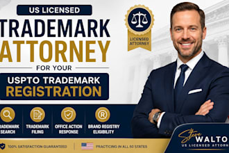be US licensed trademark attorney for your uspto trademark registration