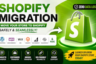 migrate woocommerce to shopify, wordpress to shopify, wix to shopify migration