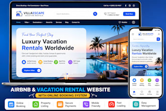design airbnb, vacation rental villa rental holiday home website online bookings