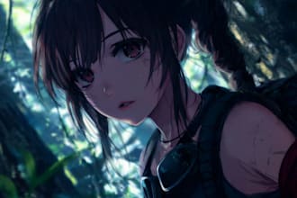create anime style art character