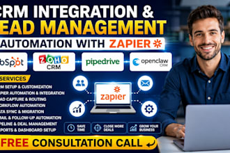 integrate hubspot zoho pipedrive openclaw CRM lead management zapier automation
