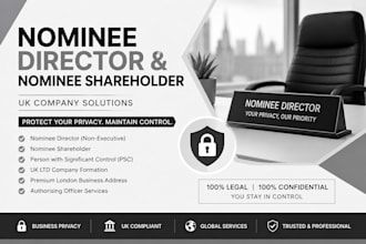 provide premium nominee director and shareholder services for UK companies
