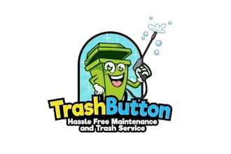 make clean fresh wash push logo with the button trash