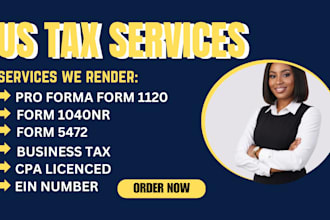 prepare and fax form 5472 1120, 1065 cpa for foreign owned US registered llc