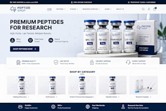 design a high converting peptide shopify store, store redesign