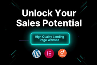 make high converting landing page and sales funnel using elementor and cartflow
