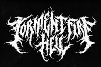 create name with metal logo style