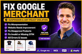 fix google merchant center misrepresentation and shopping ads suspension